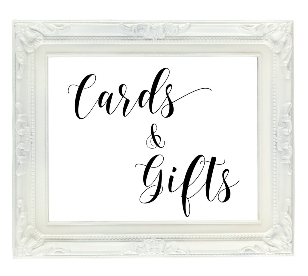 Cards Gifts Wedding Sign PRINTABLE Wedding Sign Gift Table Etsy sterreich