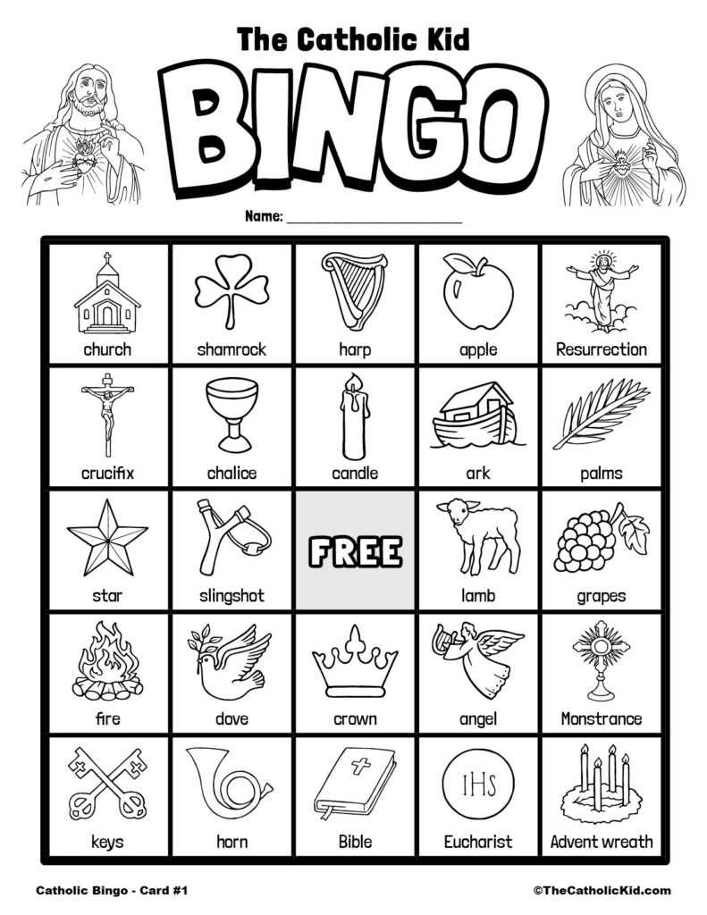 Catholic Bingo Cards Download Pack TheCathcolicKid