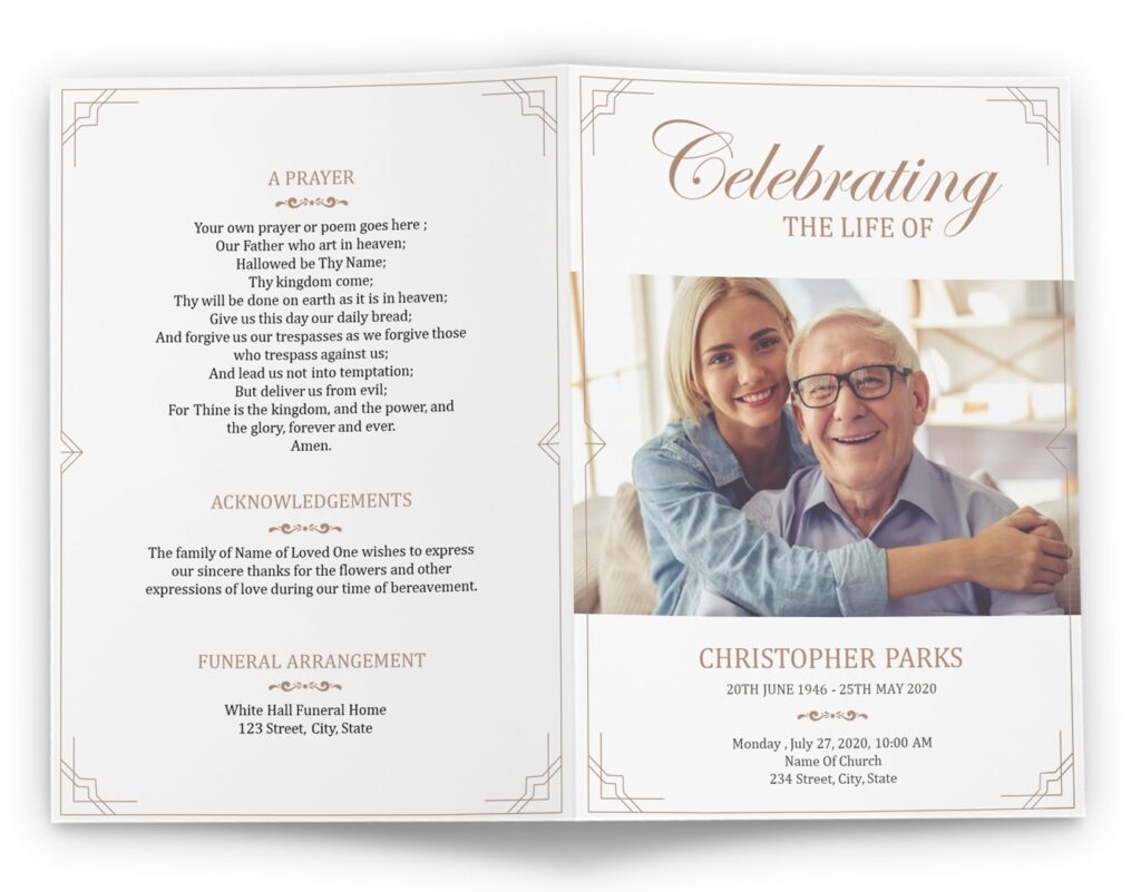 Celebration Of Life Template For A Beautiful Program Design Download Now 