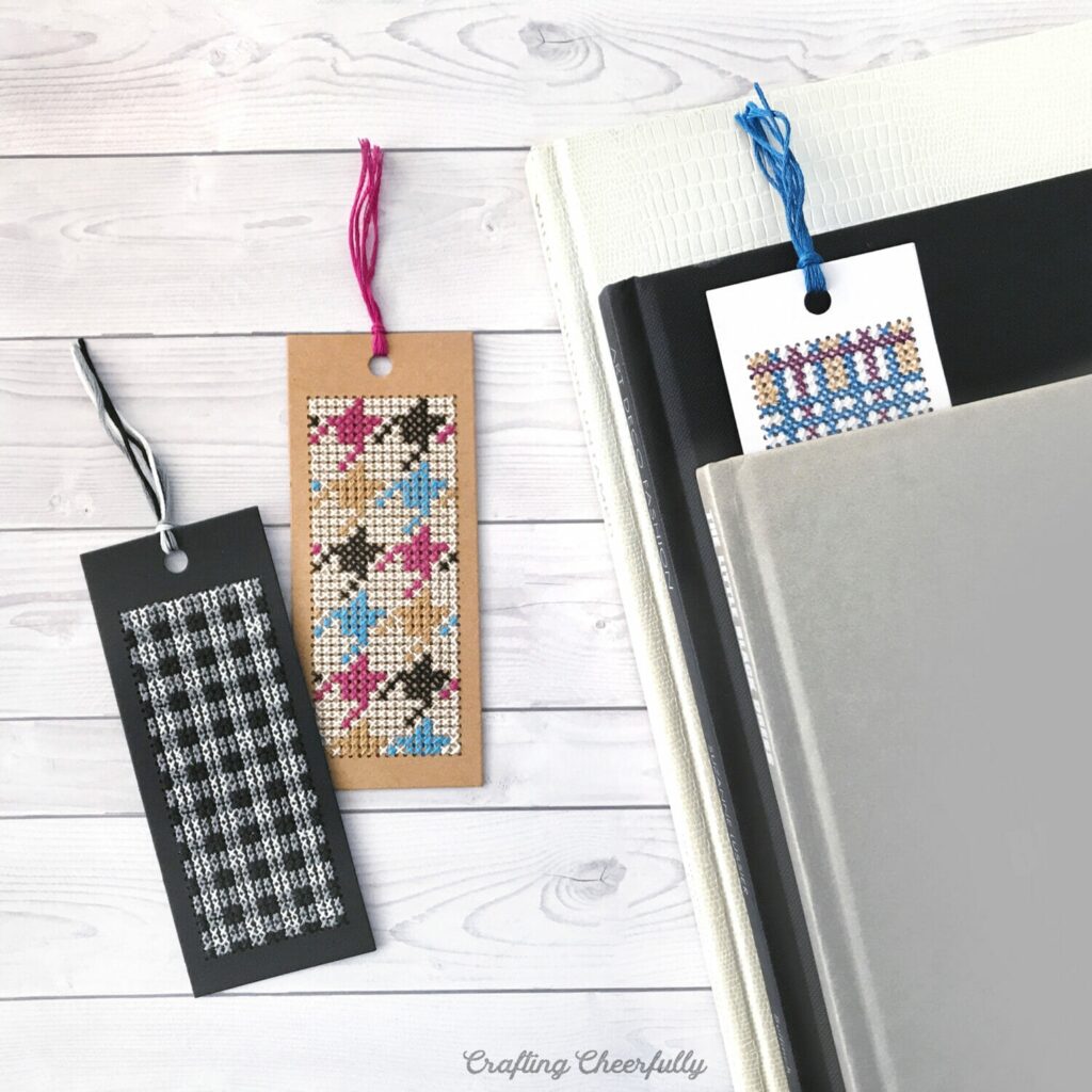 Check And Plaid Bookmarks Free Cross Stitch Patterns Crafting Cheerfully