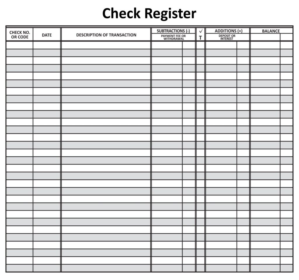 Check Register Template Pdf Check Register Printable Check Register Printable Checks