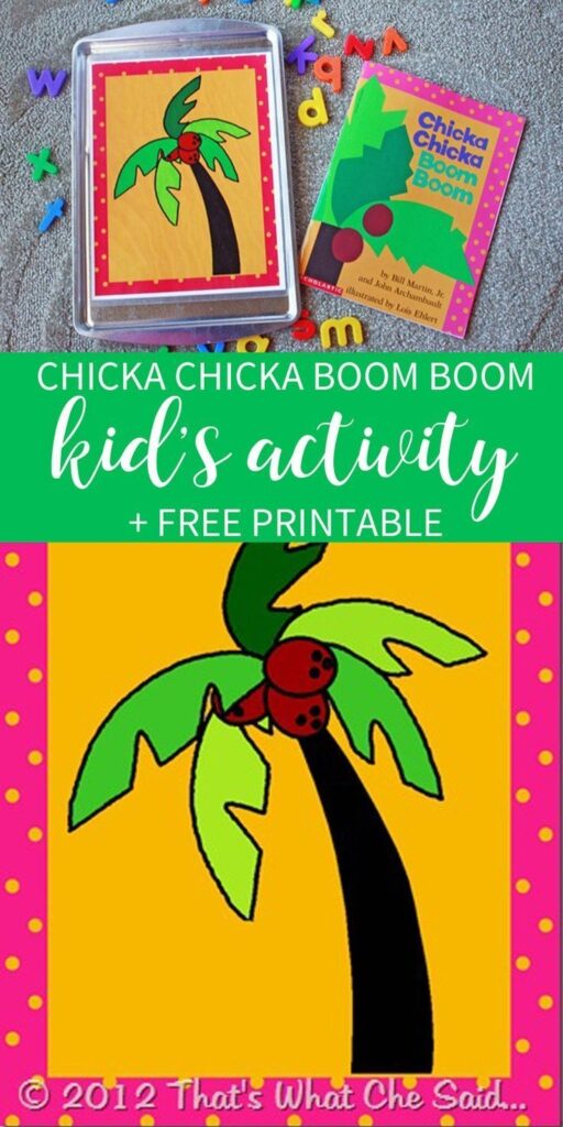 Chicka Chicka Boom Boom Free Activity Printable Chicka Chicka Boom Boom Activities Chicka Chicka Boom Boom Preschool Books
