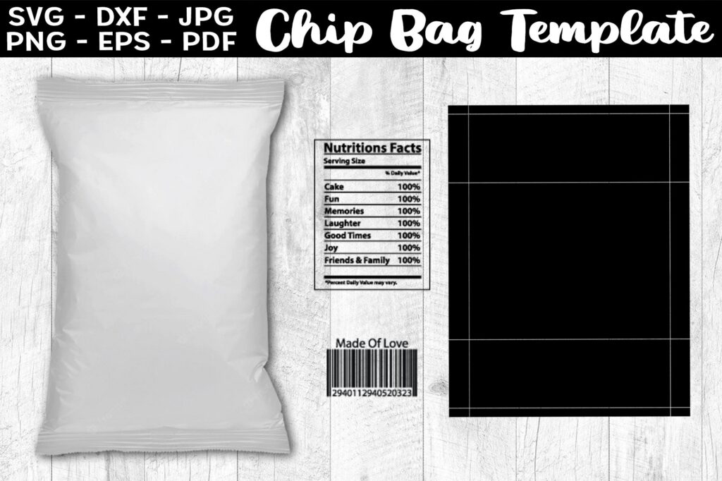 Free Template Printable Chip Bag Template