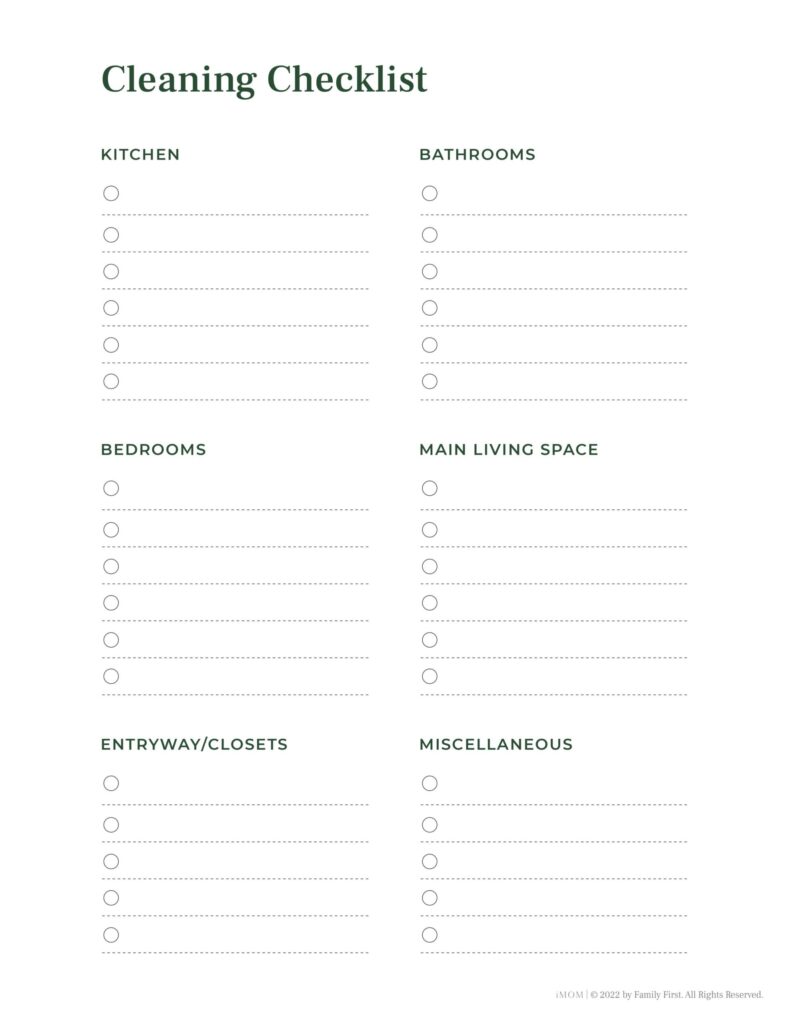 Chore Chart For Adults IMOM