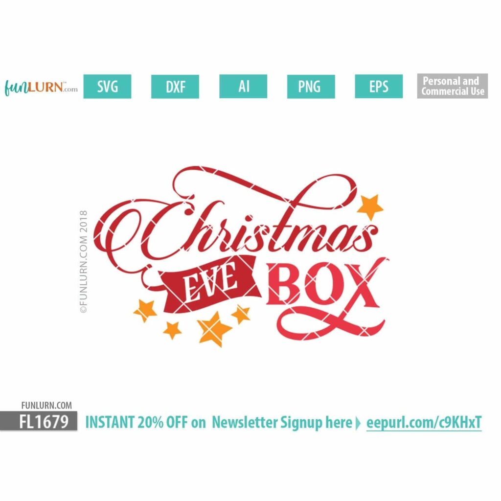 Christmas Eve Box SVG Free FunLurn