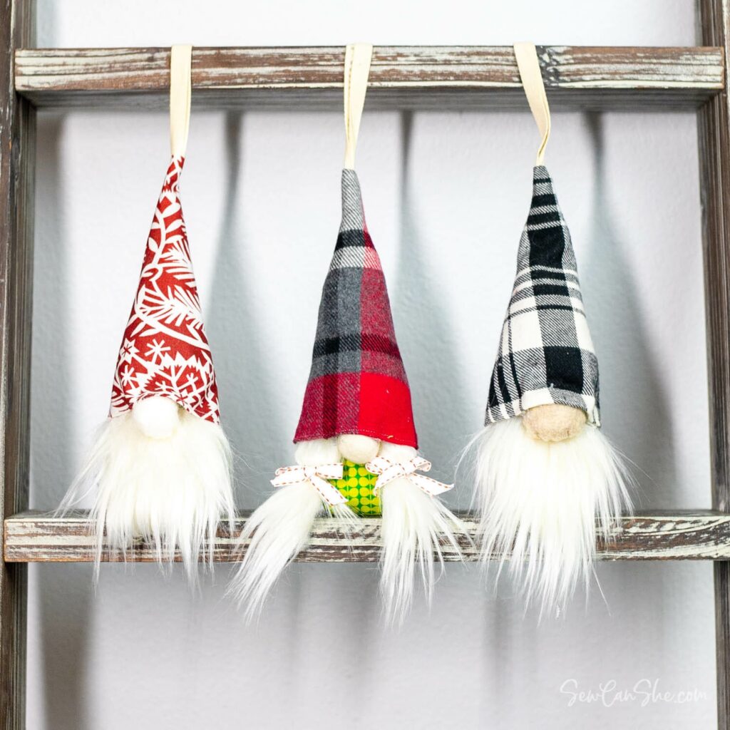 Christmas Gnome Ornament Free Sewing Pattern