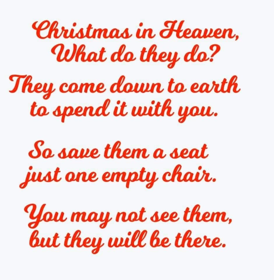 Free Printable Christmas In Heaven Poem Printable