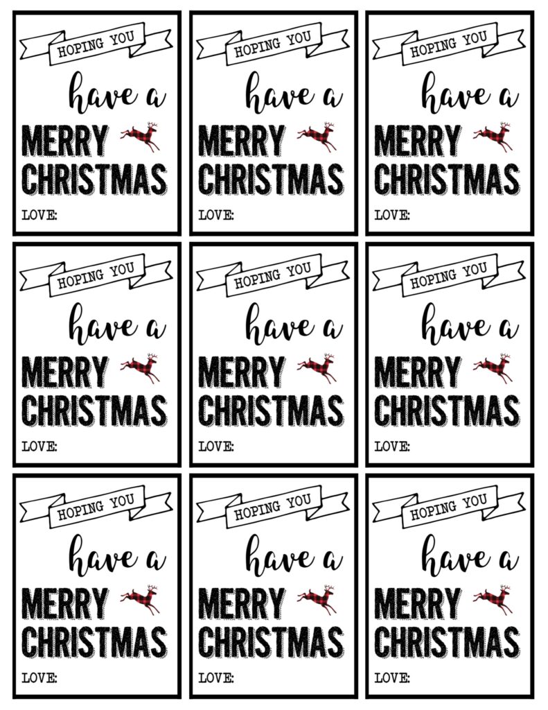 Christmas Labels Printable Free Christmas Gift Tags Printable Paper Trail Design