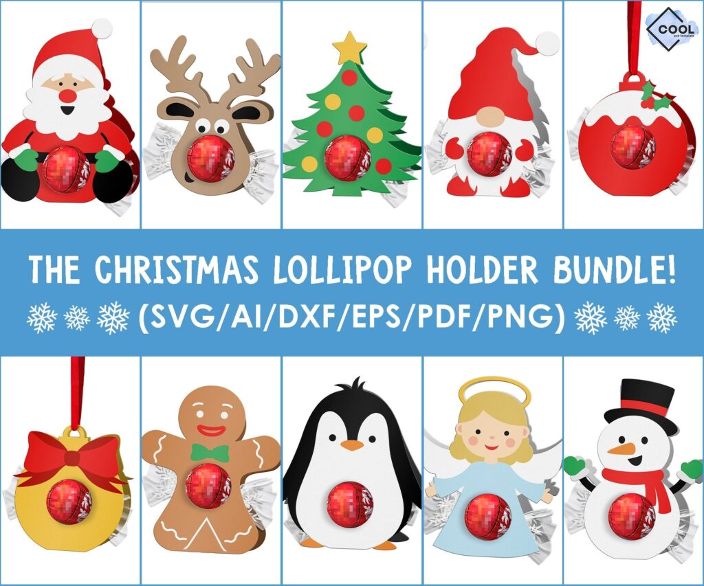 Christmas Lollipop Holder Svg BUNDLE Christmas Favor For Etsy de