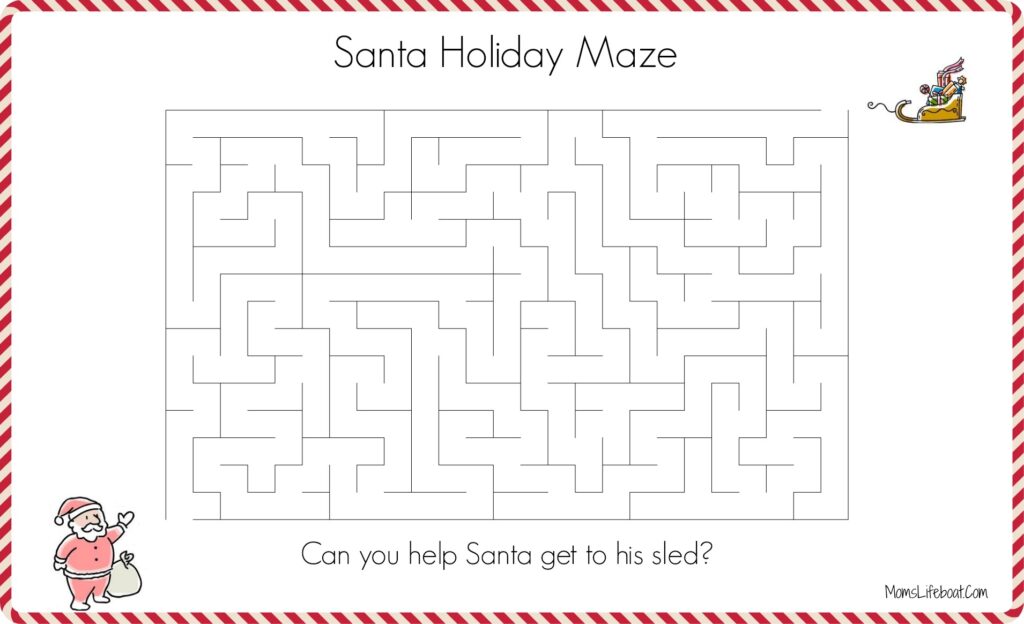 Christmas Maze Game Help Santa