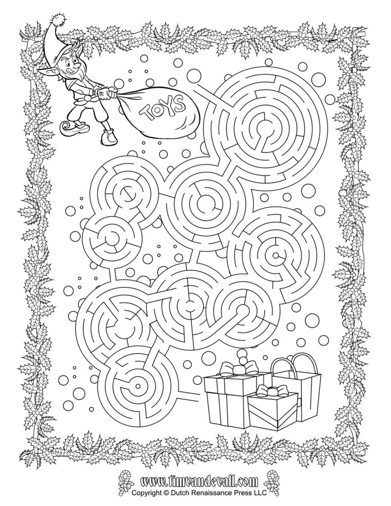 Christmas Maze Printable Tim s Printables