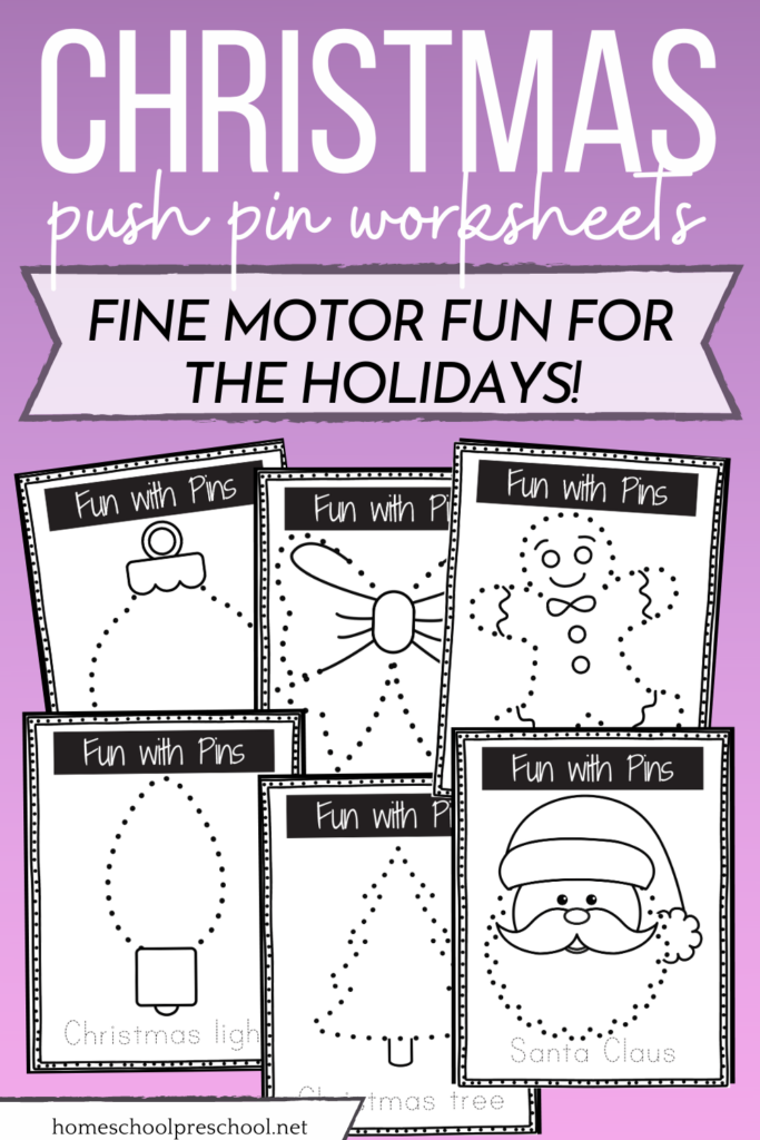 Christmas Push Pin Cards Push Pin Art Pin Card Preschool Christmas