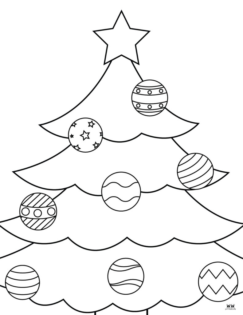 Christmas Tree Coloring Pages Templates 22 FREE Printables Printabulls