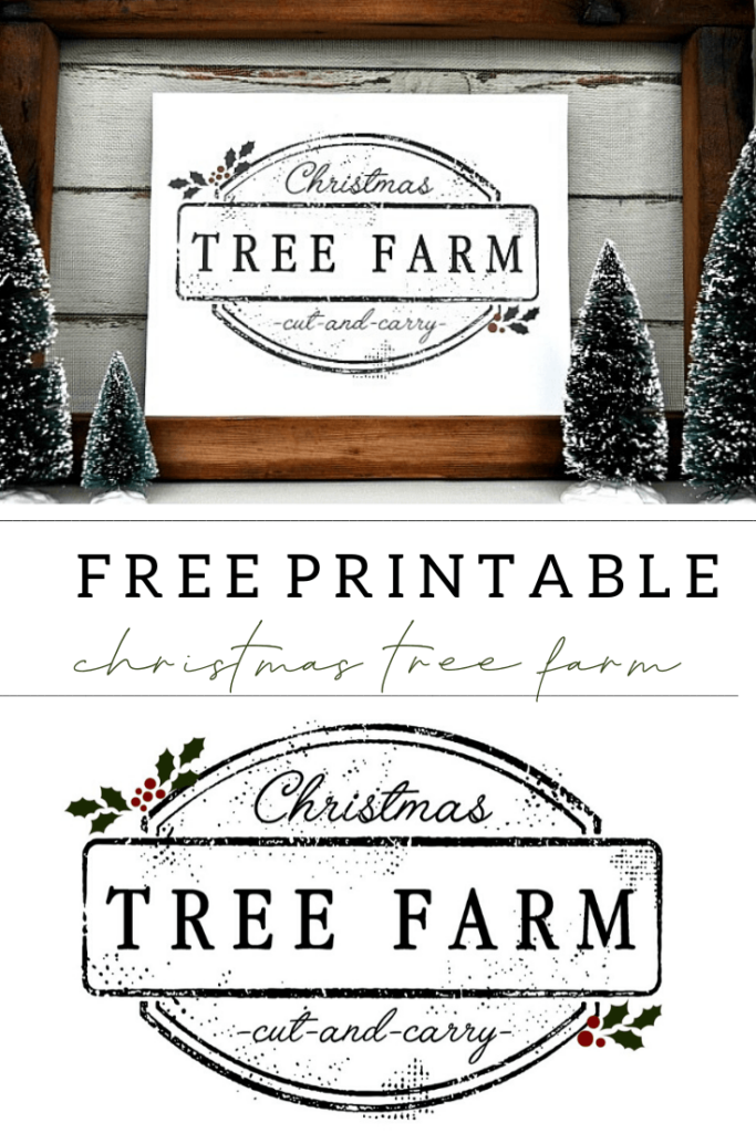 Christmas Tree Farm Printable Little Glass Jar