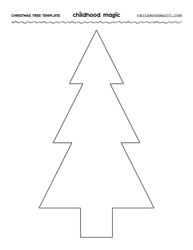 Christmas Tree Template Free Printables Childhood Magic