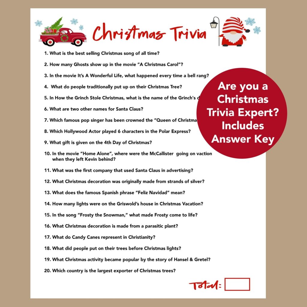 Christmas Trivia Games Fun Christmas Printable Game Office Etsy de