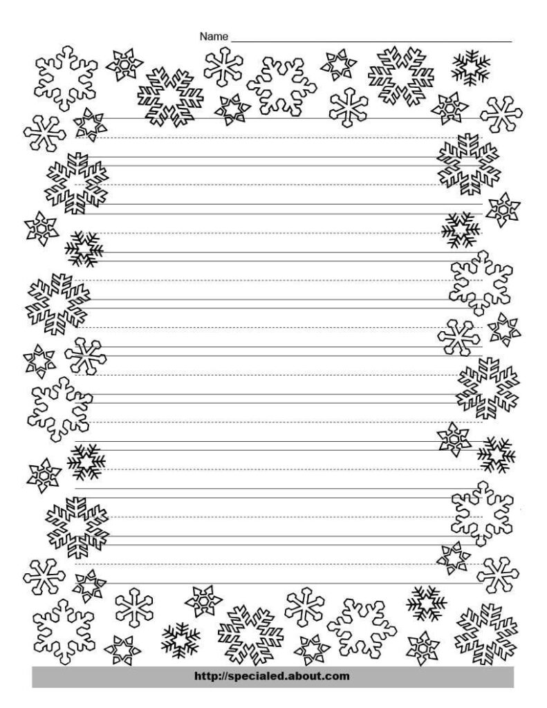 Christmas Writing Paper With Decorative Borders Christmas Writing Paper Christmas Writing Winter Writing Paper