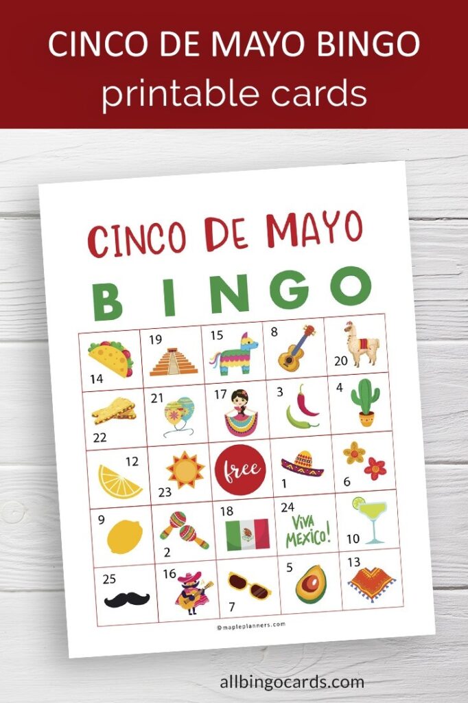 Cinco De Mayo Bingo Free Printable
