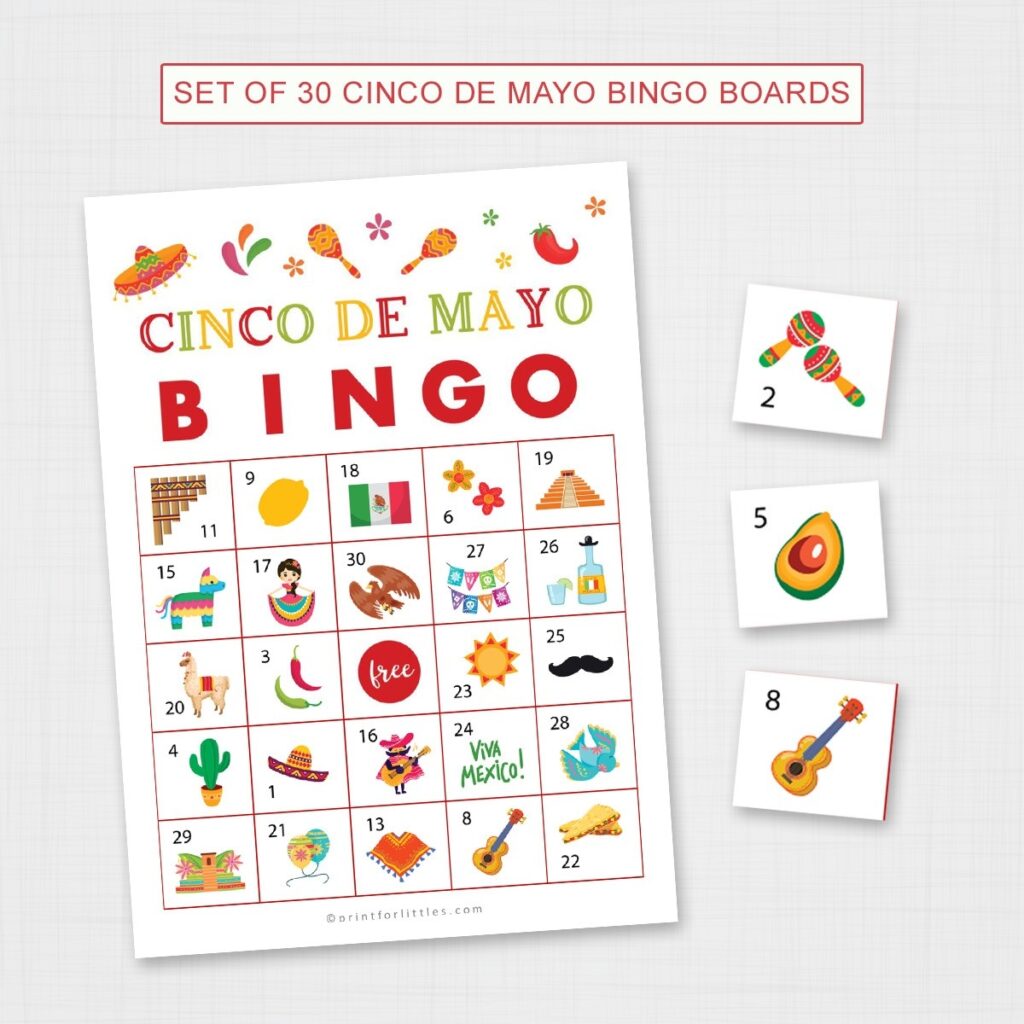Free Printable Cinco De Mayo Bingo Cards