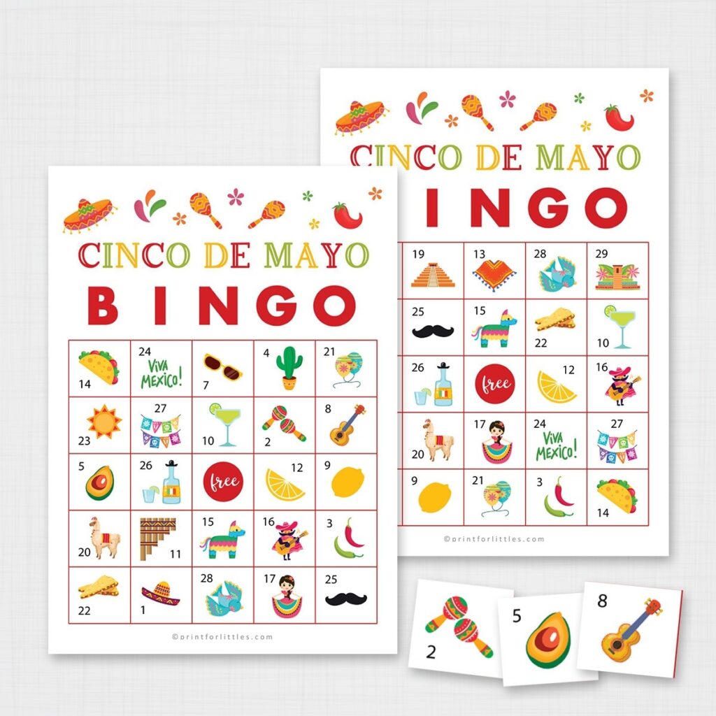 Cinco De Mayo Bingo Printable Cinco De Mayo Party Celebrations