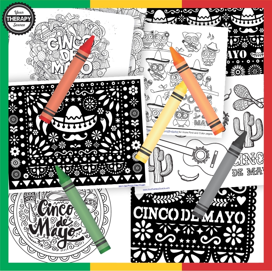 Cinco De Mayo Coloring Pages Free Your Therapy Source
