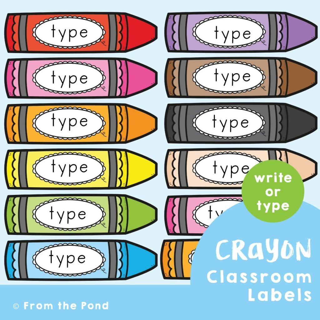 Classroom Labels To Organize Your Classroom Equipment From The Pond