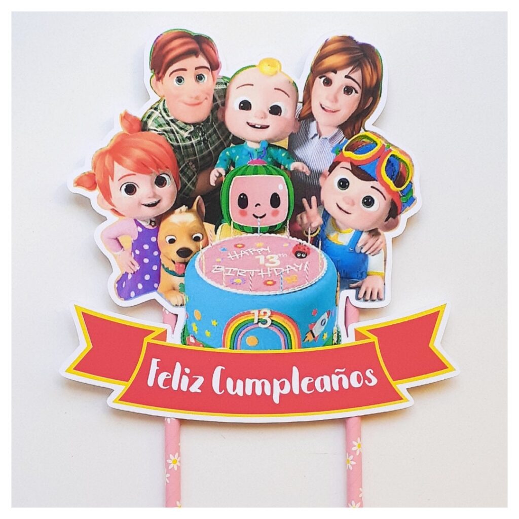 Cocomelon Party Printable Cake Topper Girlande Cupcake Etsy de
