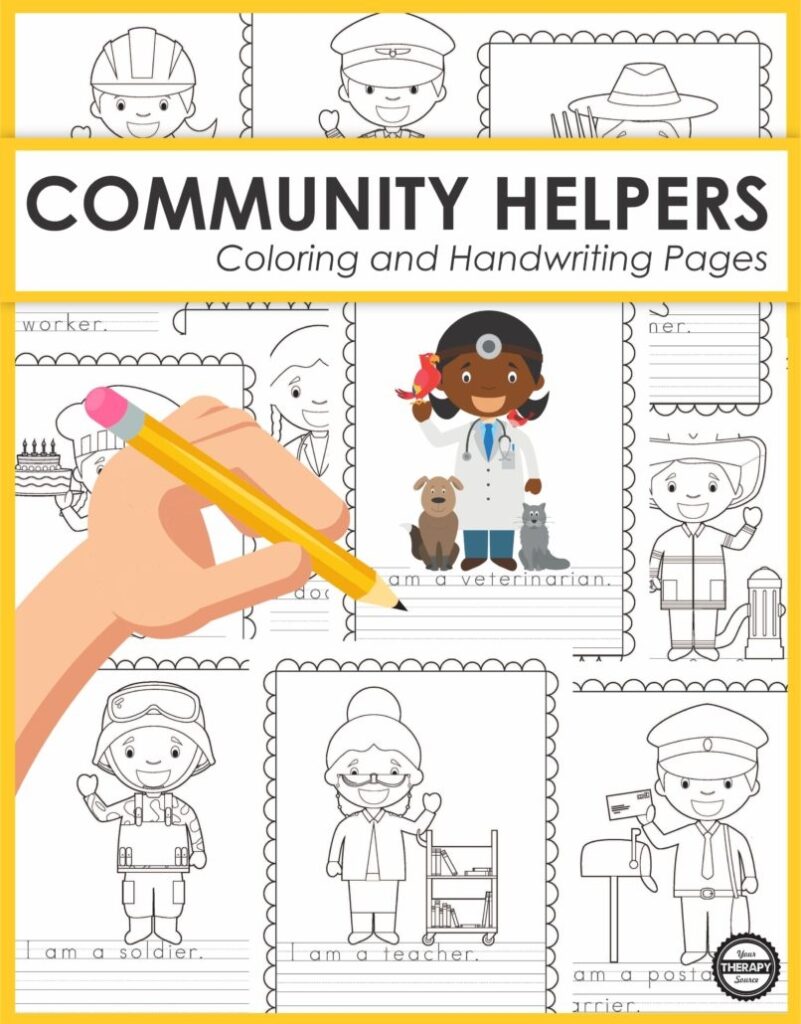 COMMUNITY HELPER COLORING PAGES Your Therapy Source