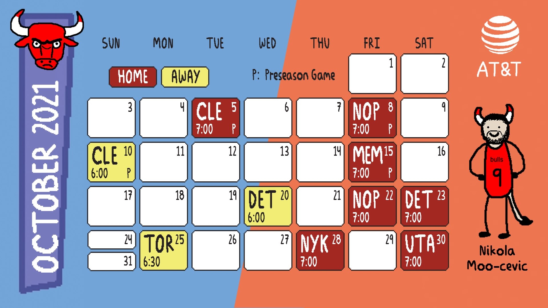 Printable Chicago Bulls Schedule