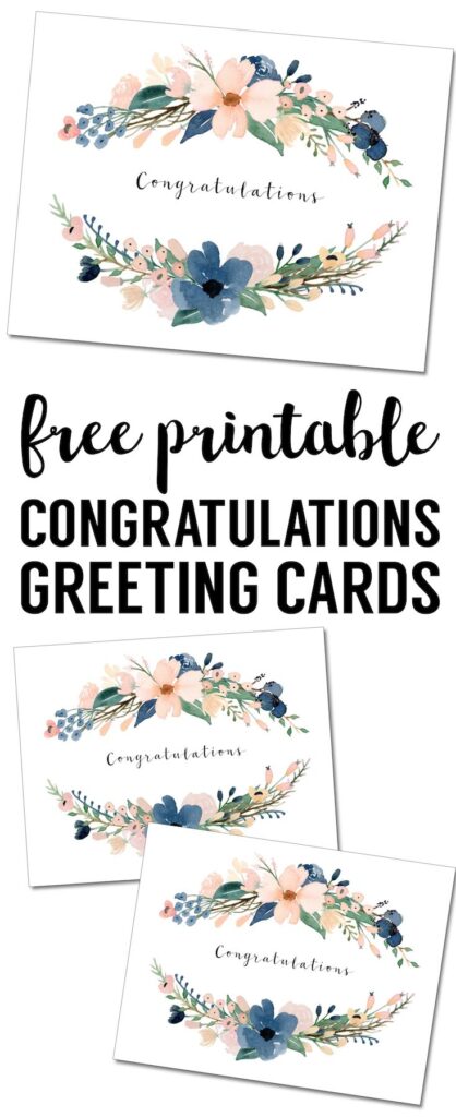 Congratulations Card Printable free Printable Greeting Cards Paper Trail Design Free Printable Greeting Cards Wedding Card Diy Wedding Congratulations Card