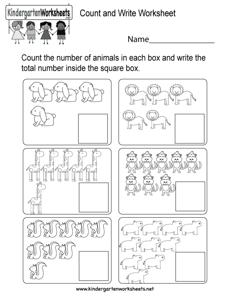 Count And Write Worksheet Free Kindergarten Math Worksheet For Kids