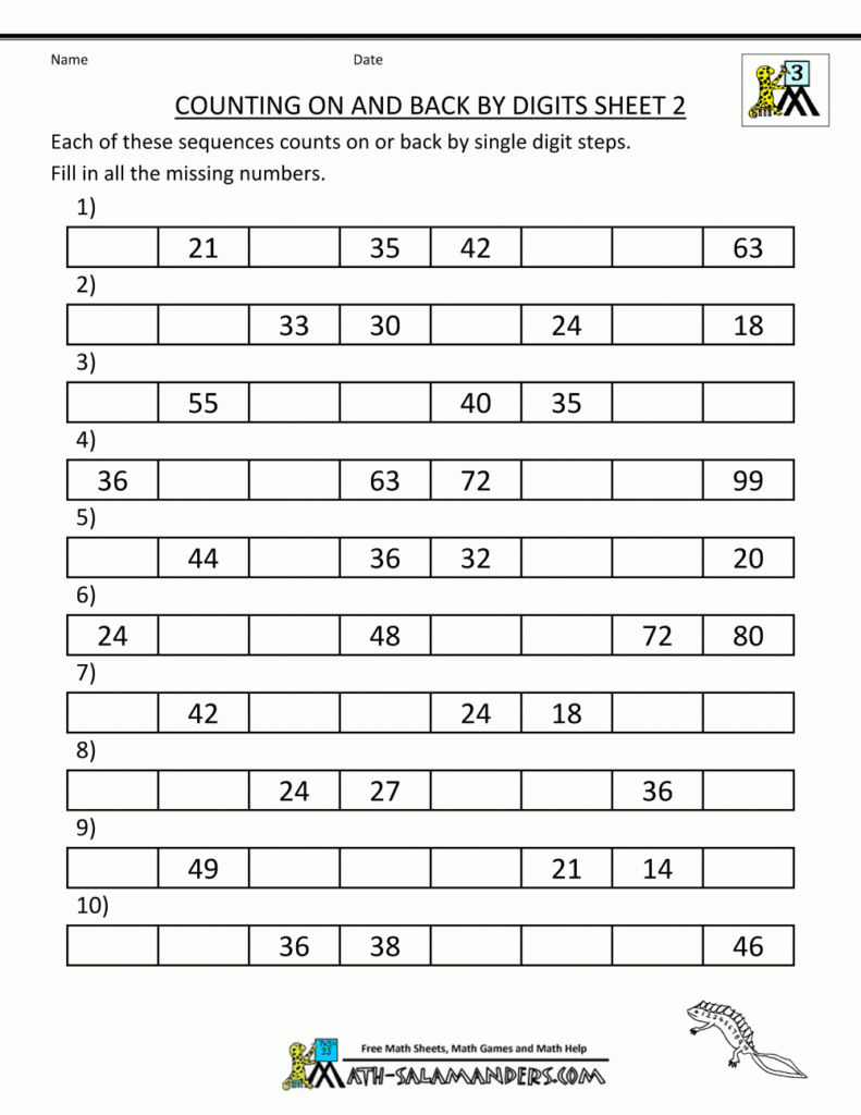 Free Printable Worksheets For Third Graders