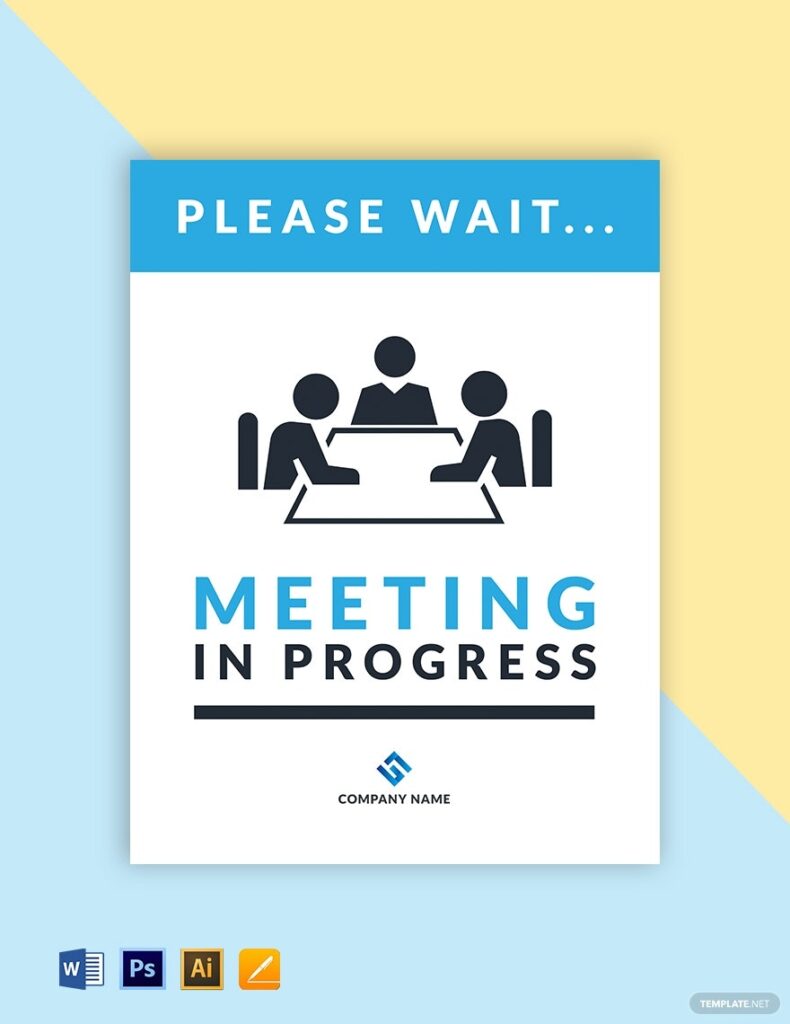Meeting In Progress Sign Printable Free