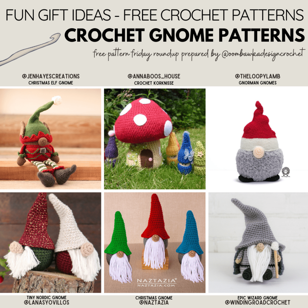 Crochet Gnome Patterns Oombawka Design Crochet
