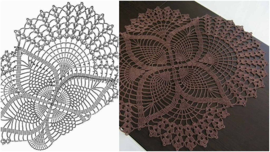 Crochet Pineapple Doily Pattern And Chart Zouzou Crochet