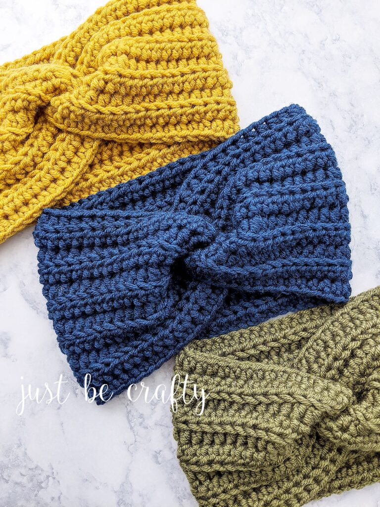 Crochet Twisted Ear Warmer Headband Just Be Crafty