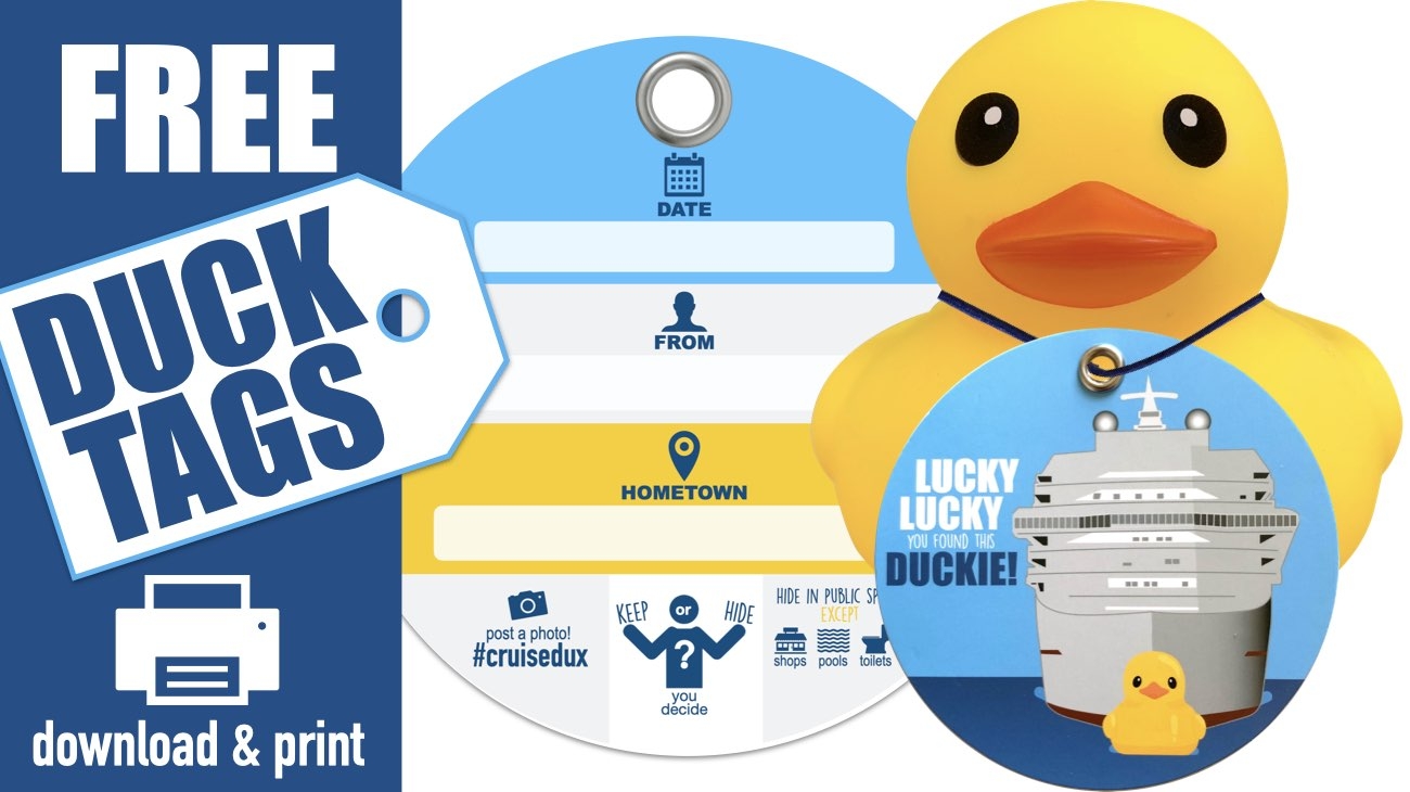 Carnival Cruise Ships Printable Editable Free Printable Cruising Duck Tags