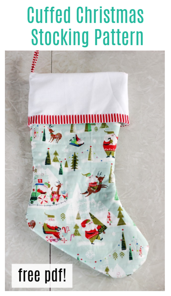 Cuffed Christmas Stocking Sewing Pattern Video Gluesticks Blog