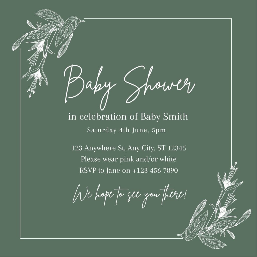 Custom Baby Shower Invitations Design And Order With Canva