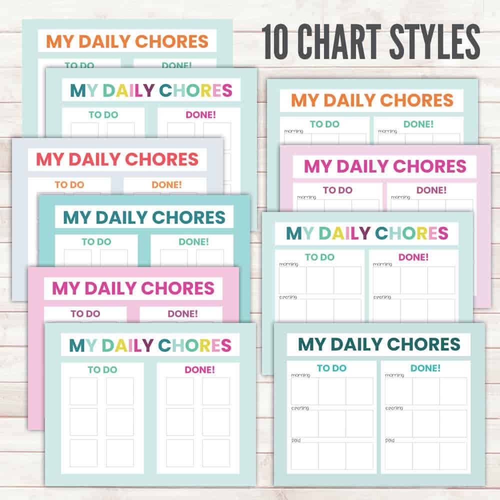 Customizable Picture Chore Chart To Organize Your Kids