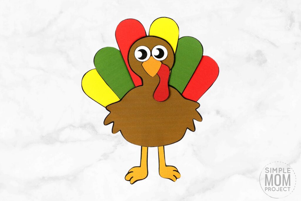 Cut And Paste Turkey Craft For Kids With Free Template