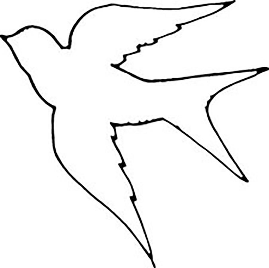 Cut Out Bird Stencil Clip Art Library