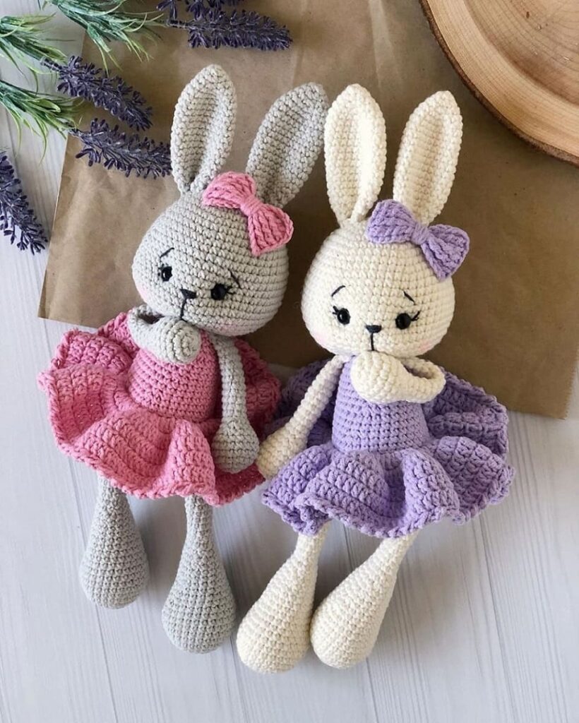 Cute Bunny Amigurumi In Dress Crochet Free Pattern Always Free Amigurumi