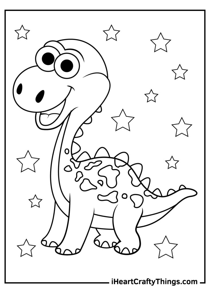 Cute Dinosaurs Coloring Pages Updated 2022 