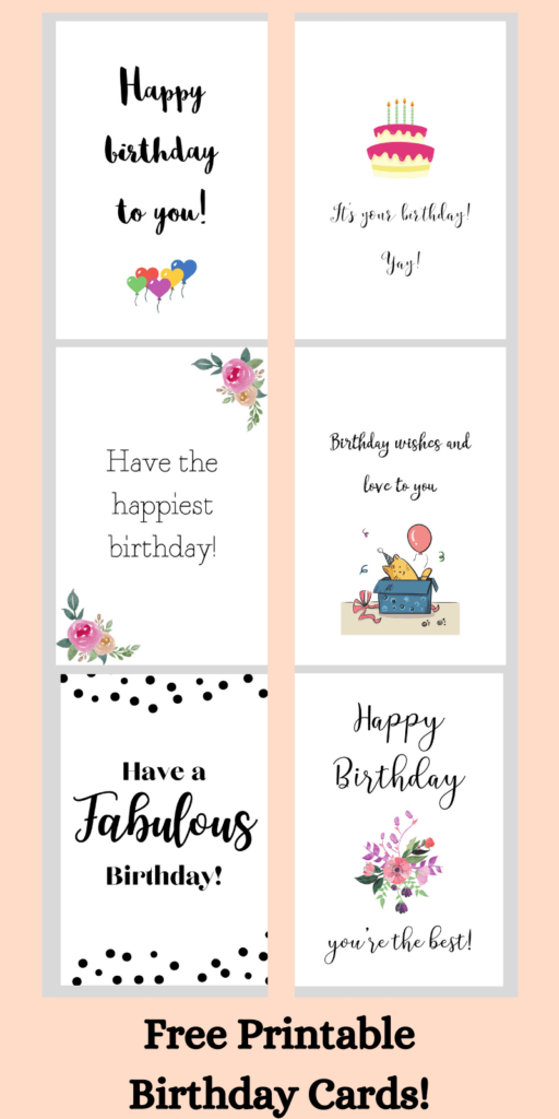 Free Happy Birthday Card Printable Pdf