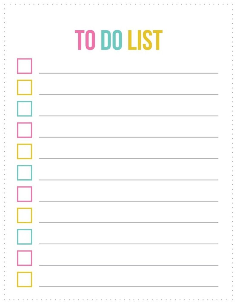 Cute Printable To Do List Template To Do Lists Printable List Template To Do List