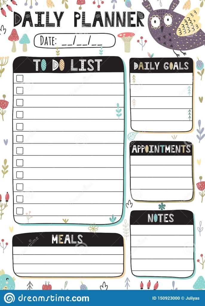 Cute Free Printable Daily To Do List Template