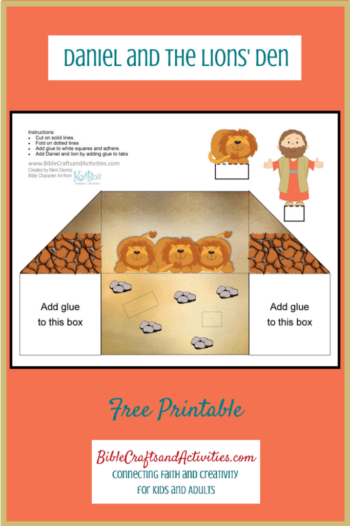 Daniel And The Lions Den Free Printable Diorama Bible Crafts And Activities
