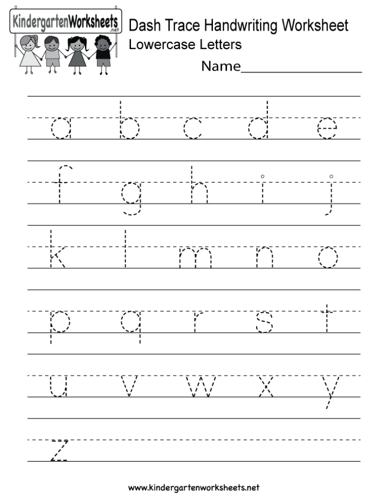 Dash Trace Handwriting Worksheet Free Kindergarten English Worksheet For Kids