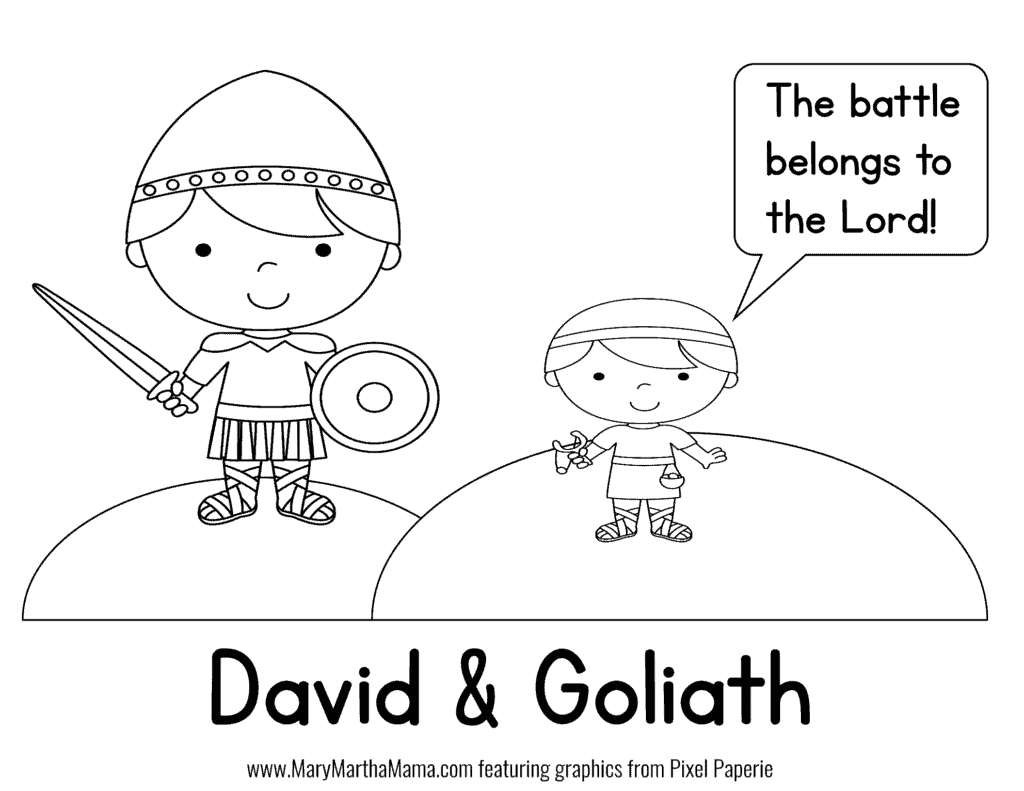 David And Goliath Activities Free Printables Mary Martha Mama